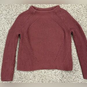 Athleta Women's Cowl Neck Heavy Sweater in Rust